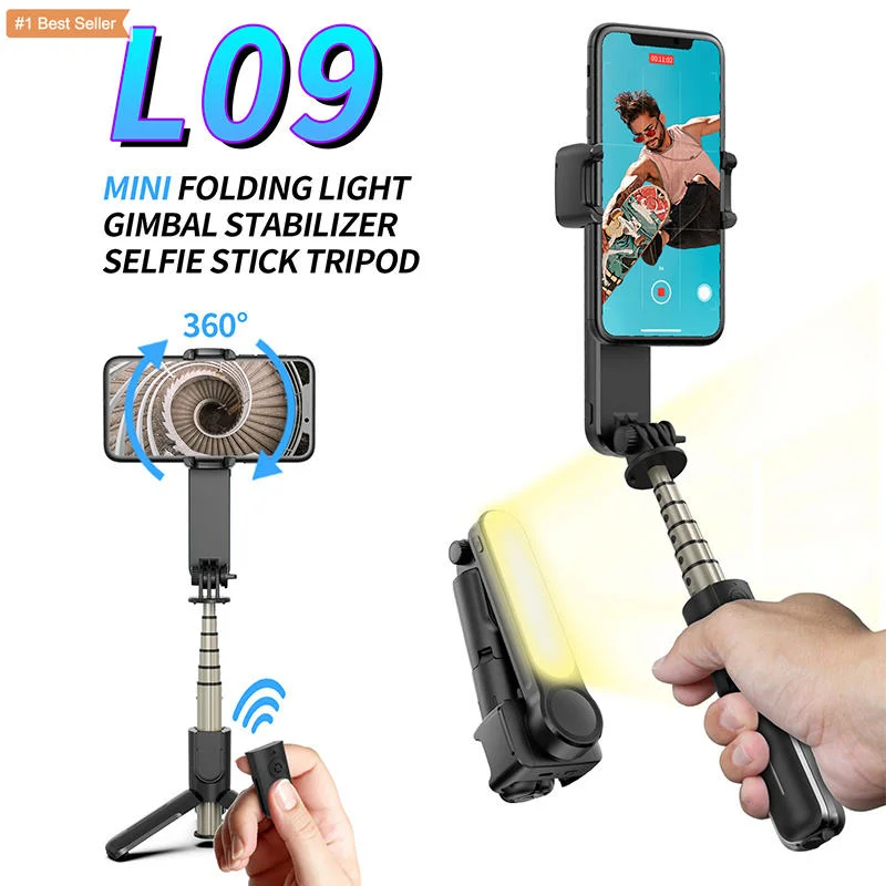 Popular L09 Cámara remota flexible inalámbrica monopié aleación de aluminio Selfie Trípode plegable