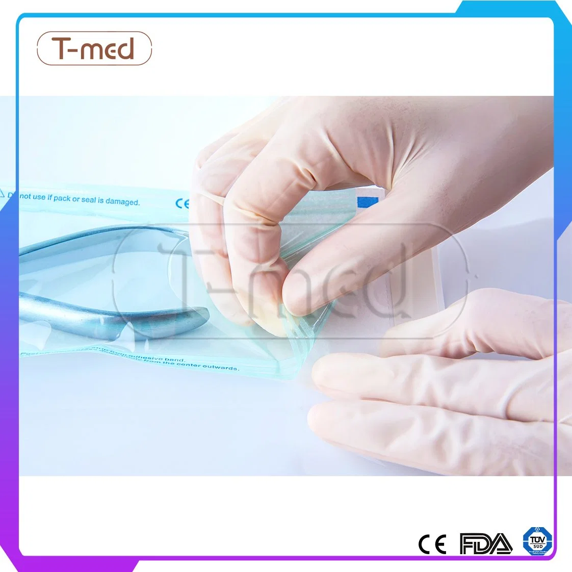 Medical Instrument Dental Material Self Sealing Sterilization Pouches Disposable Self-Sealing