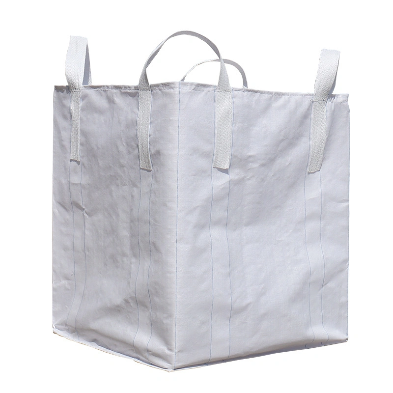 PP Woven Container Jumbo Bag Food Grade 1 Ton Top Cross Packing PCS Flat Color Printing Feature Weight Bottom Safety Material