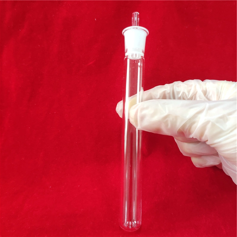 Lab Glassware Customized Capacity Clear 24/40 Round Bottom Silica Quartz Test Tubes with Lid