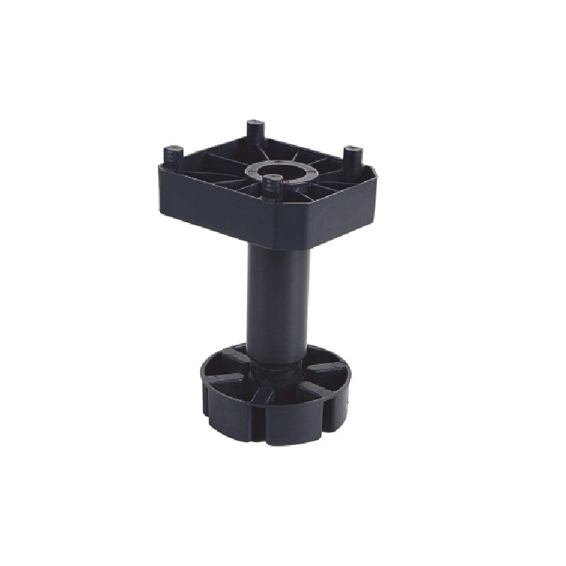 Adjsutable Cabinet Leg in Plastic for Kitchen Cabinets in Black