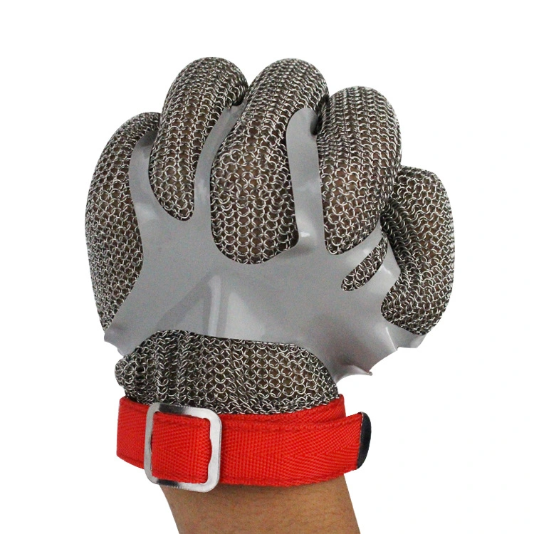 304L China Mail Mesh Iron Cut Resistant Food Grade Butcher Metal Level 5 Stainless Steel Ring Glove