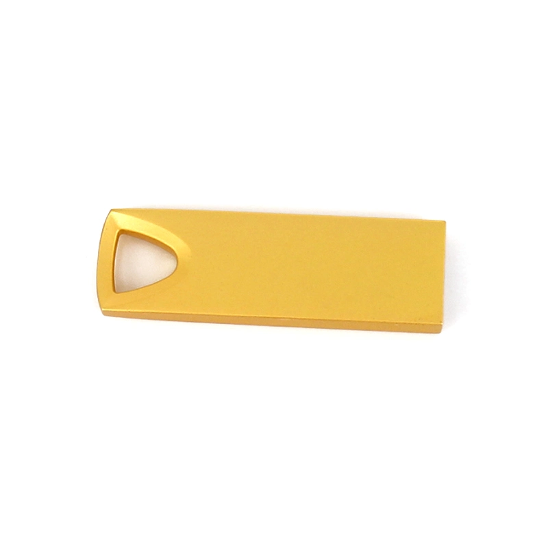 Memoria Flash de color oro Triángulo metálico 1GB 2GB 4GB USB Palo