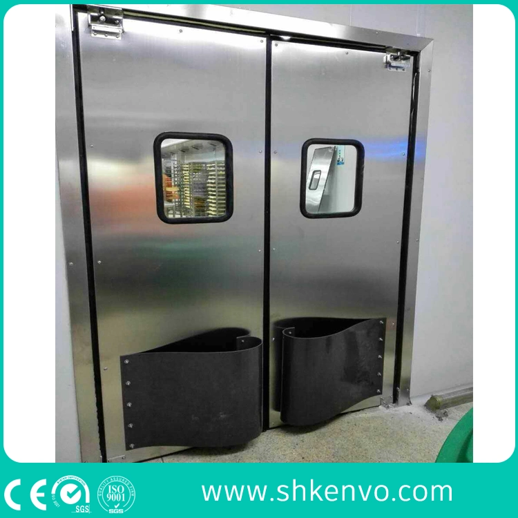 Double Acting Swinging Action Thermal Insulated Stainless Steel Metal Impact Traffic Door for Food Factory, Warehouse, Restaurant, Kitchen or Supermarket