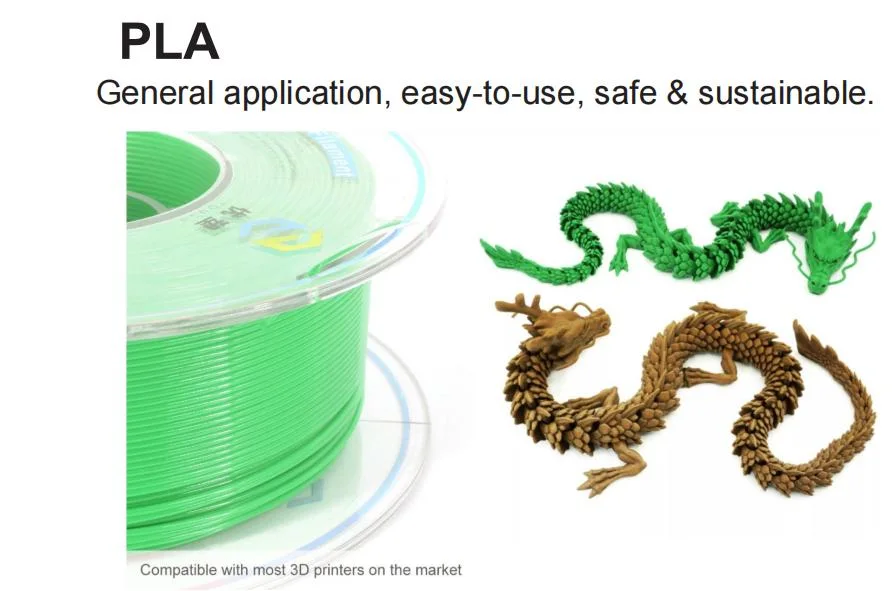 Supreme Quality & Toughness 3D Printer PLA Filament Normally Used Safe & Sustainable Easy-to-Print 3D Printing Material Copper PLA Dia. 1.75mm 2.85mm 1kg