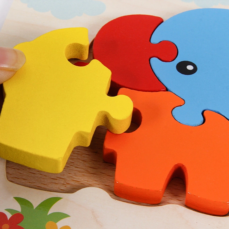 Juguetes educativos para niños Rompecabezas de madera en 3D Juguete de rompecabezas