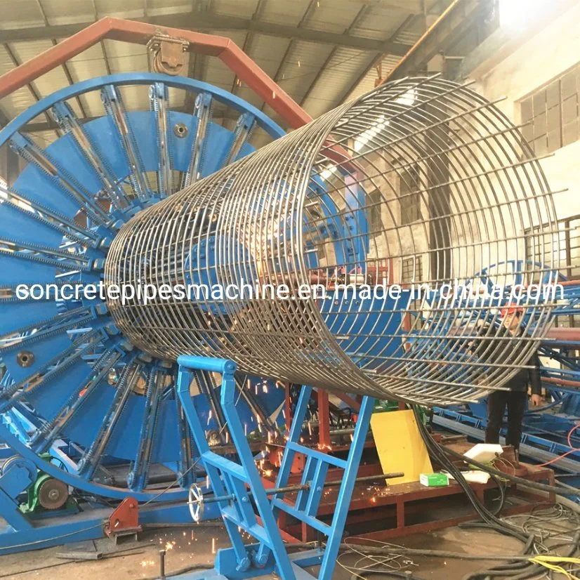 Double Pipe Automatic Precast Rcp Reinforced Concrete Pipe Steel Bar Cage Welding Machine