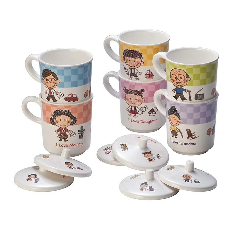 Tasse en mélamine pour enfants avec couvercle