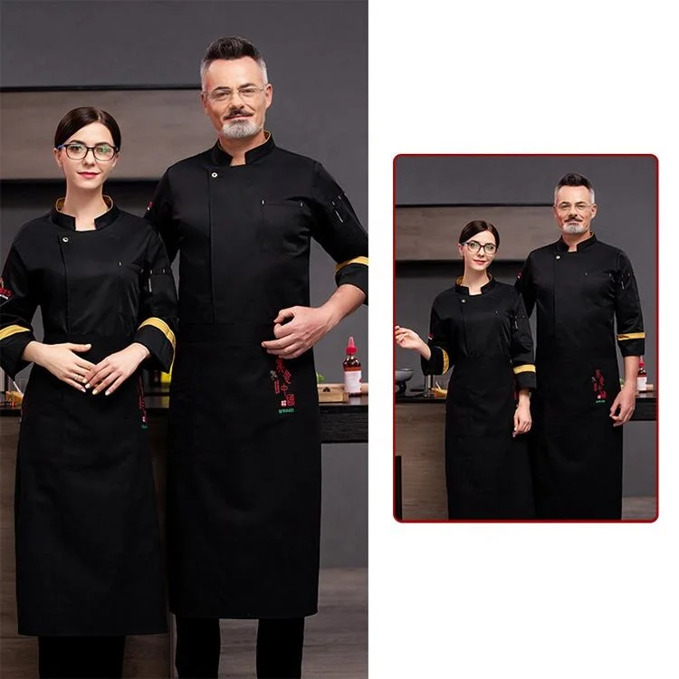 Wholesale/Supplier Custom Latest Designs Chef Works Uniform Set with Apron Chef Uniform for Women and Men