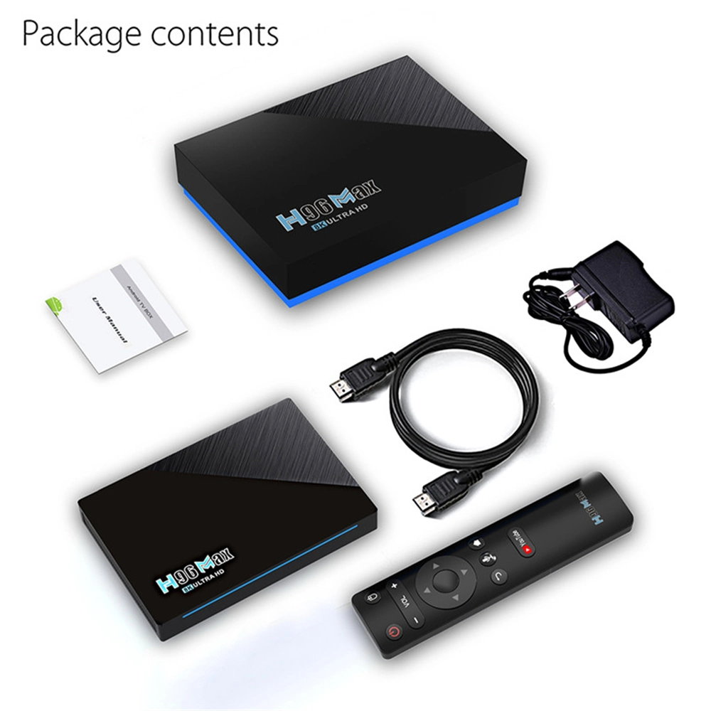 Conjunto de TV 4K Kodi IPTV Top KD Box H96 Max WiFi Smart TV da Internet