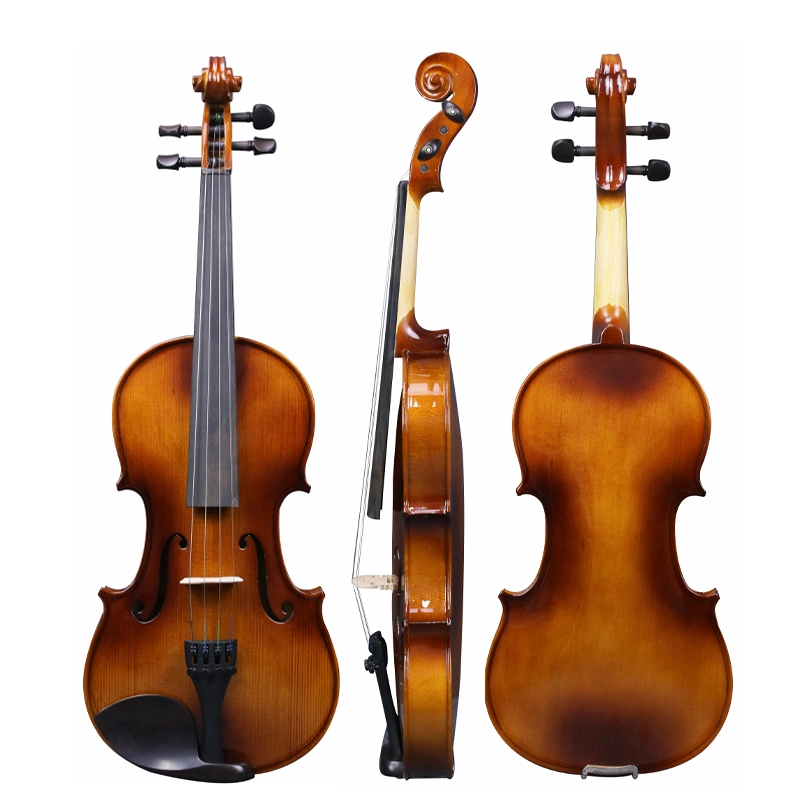 High quality/High cost performance  New Ebony Glossy Maple Natural Flamed Spruce Professional Violin Musical Instruments