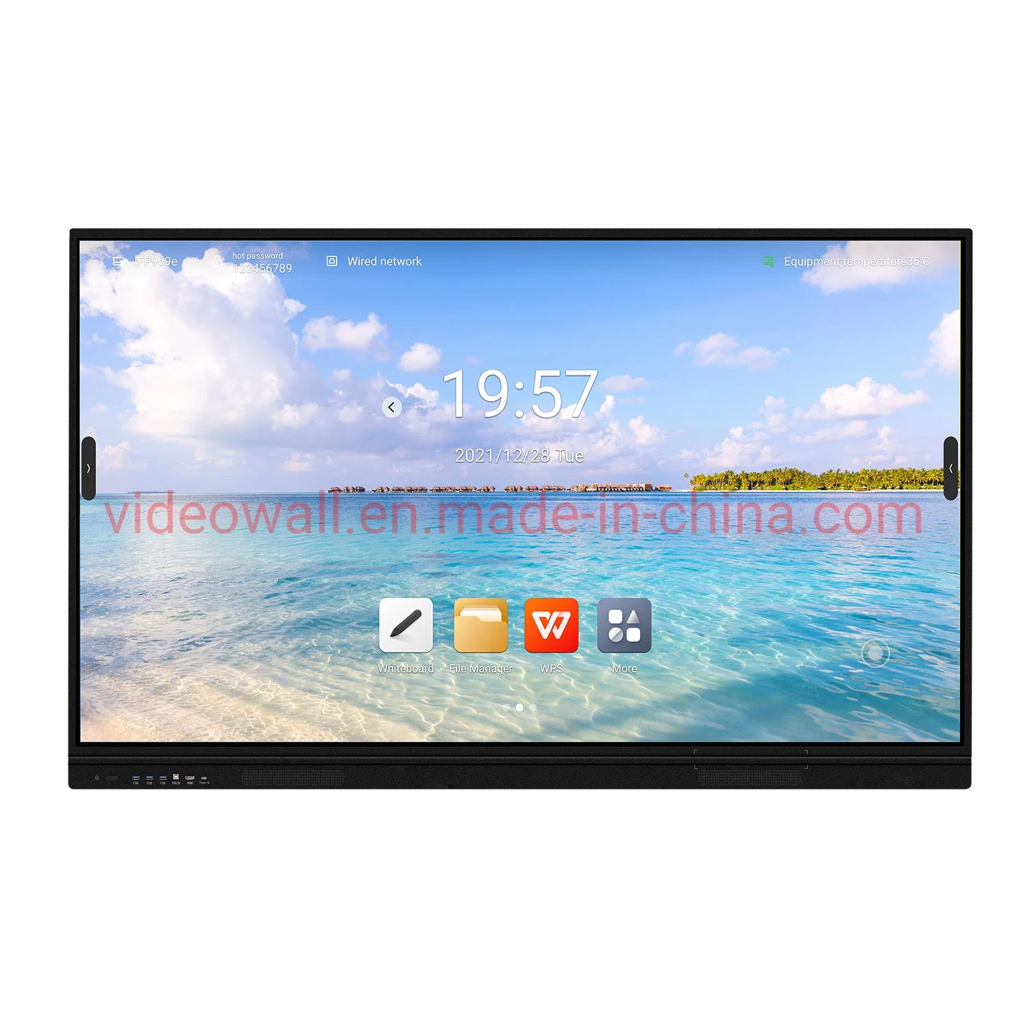 Champion Series Android 11 75" 86" screen interactive board factory price smart board for video conference and education