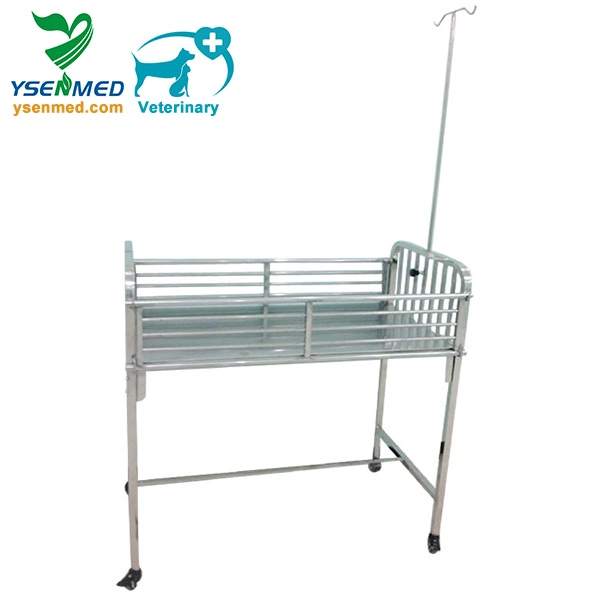 Ysvet5102 Animal Hospital Medical Equipment Stainless Steel Vet Double Equipment Vehicle