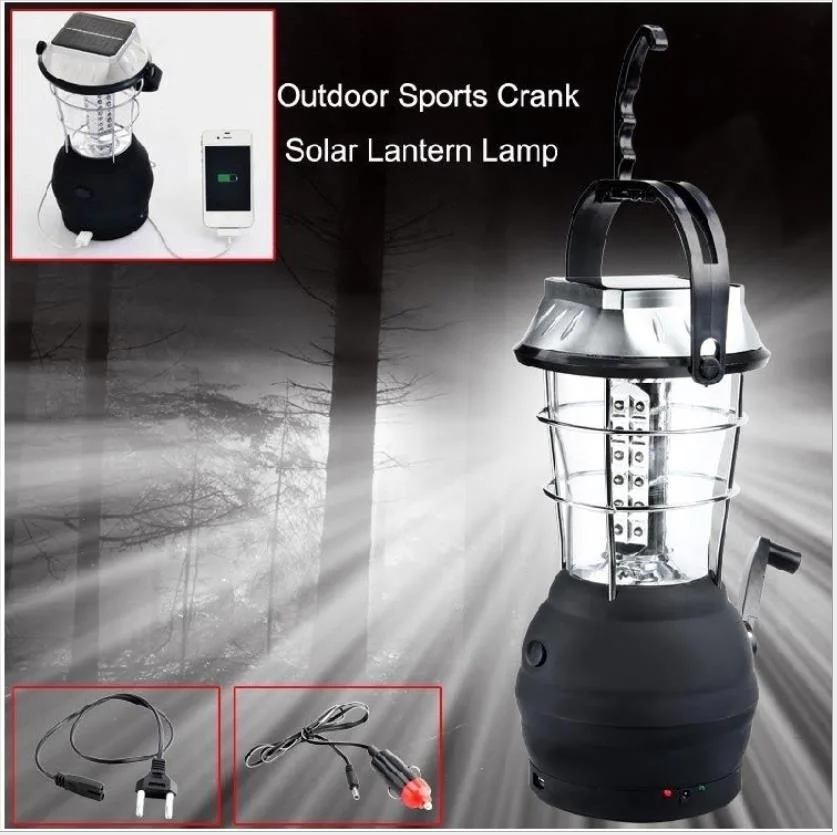 Outdoor LED Solar Lantern Rechargeable Tent Lamp for Camping Hiking