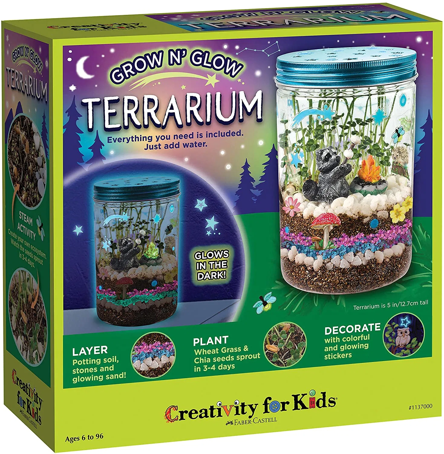 Science Creativity for Kids Grow &prime; N Glow Terrarium Kit