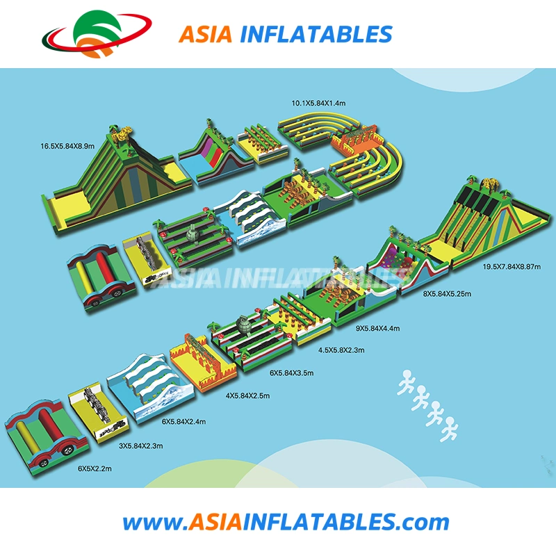 Игровая площадка гигантские надувные препятствием на пути курс для детей/открытый надувных игрушек