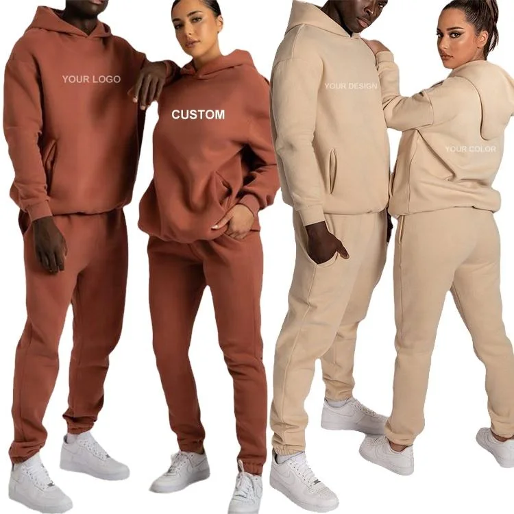 Wholesale/Supplier Couple Unisex Sportswear Blank Gym Wear Sweatshirt Clothing Custom Breathable Jogging Sweatpants Set Fleece Hoodies for Men's Women