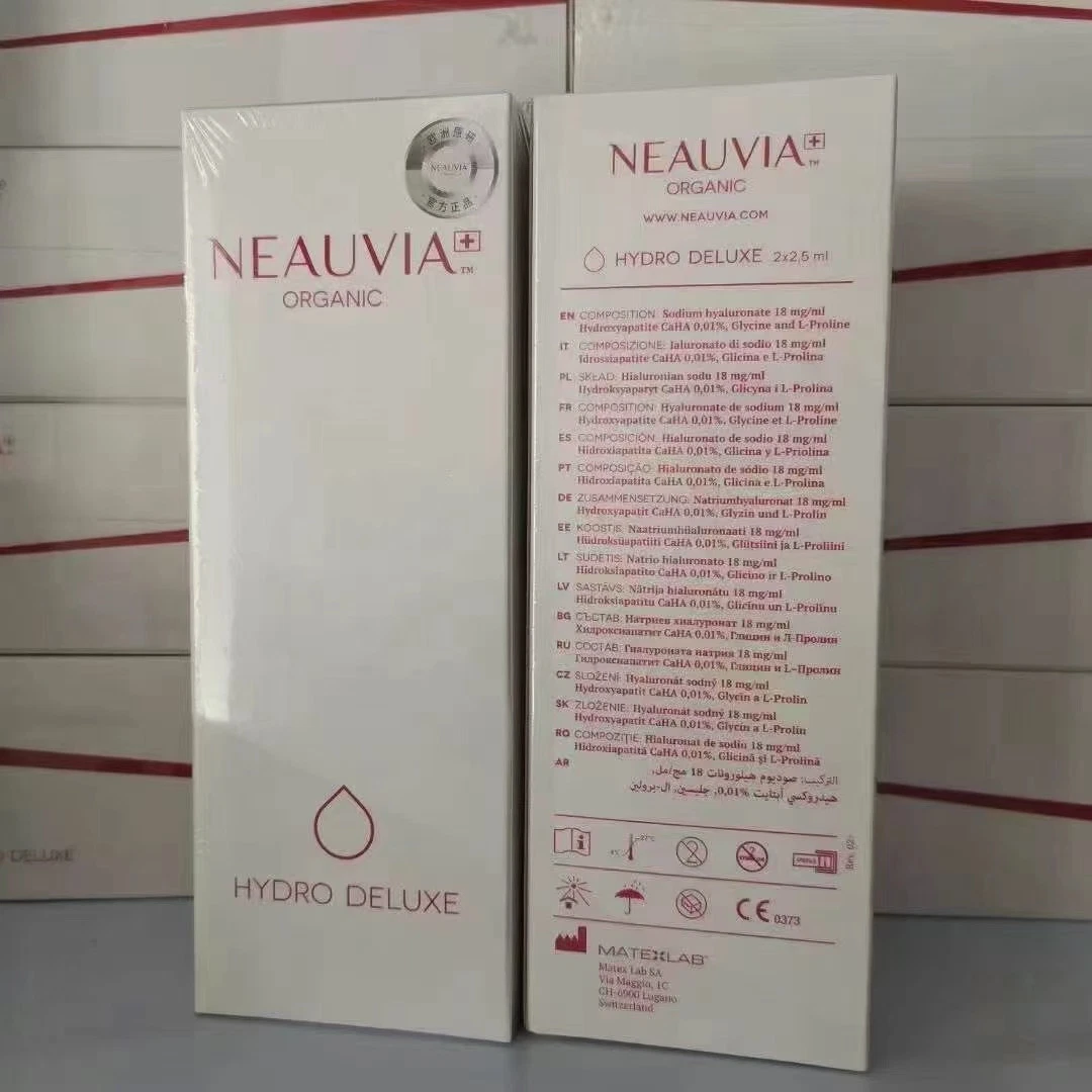 2023 New Neauvia Organic Hydro Deluxe 2*2.5ml Skin Boosters Hydra Caha Amino Acids - Glycine and L-Proline for Skin Immediate Hydration