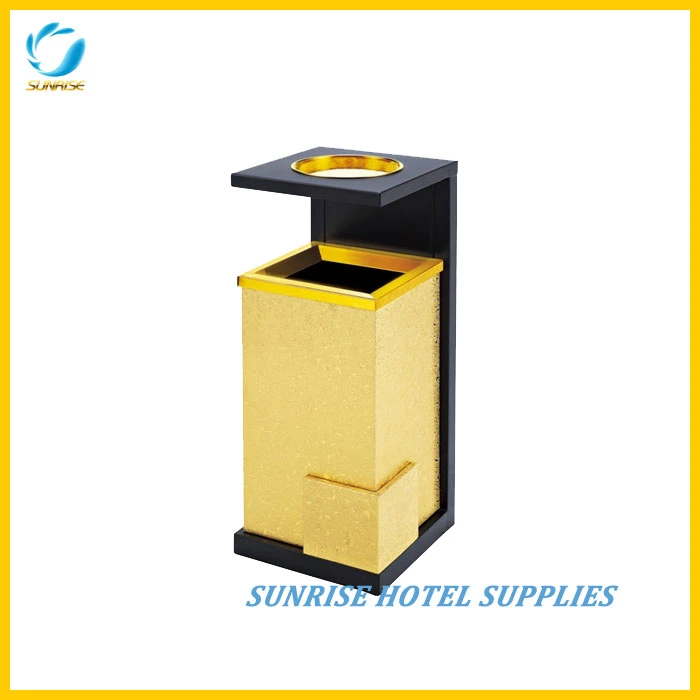 Square Shape Stainless Steel Standing Ashtray Bin