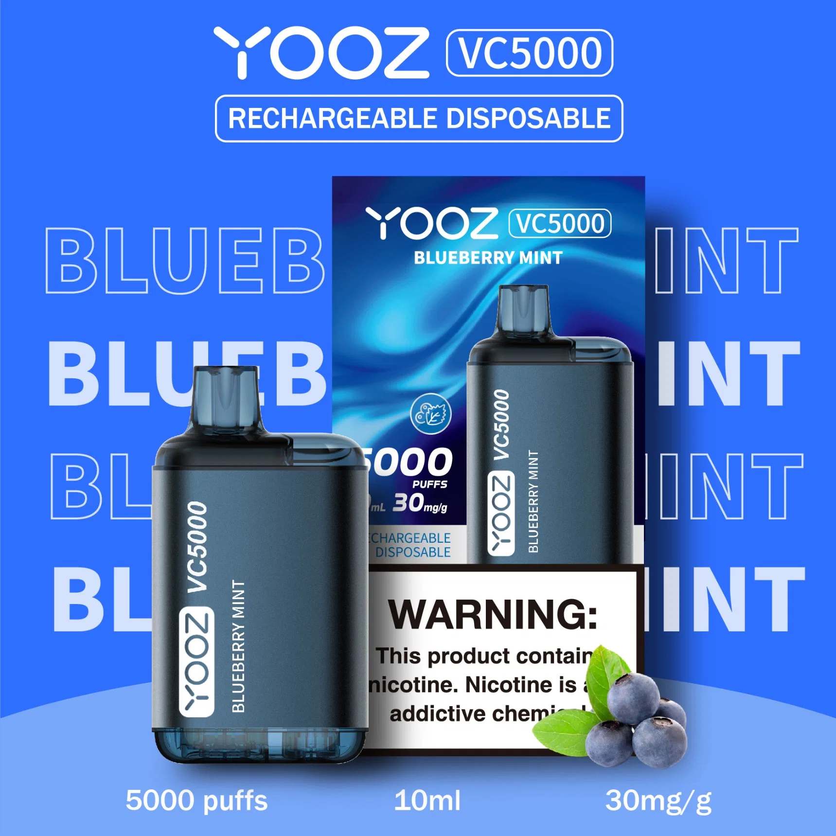 Original Yooz Vc5000 Wholesale/Supplier, New Arrival, Disposable/Chargeable Vape Pod Pen Box Ecig