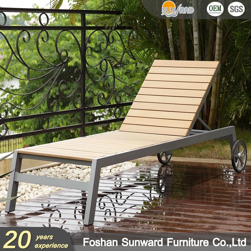 Wholesale/Supplier Outdoor Leisure Wholesale/Supplier Patio Customized Beach Garden Resort Hotel Pool Aluminum Teak Sun Lounge Chair