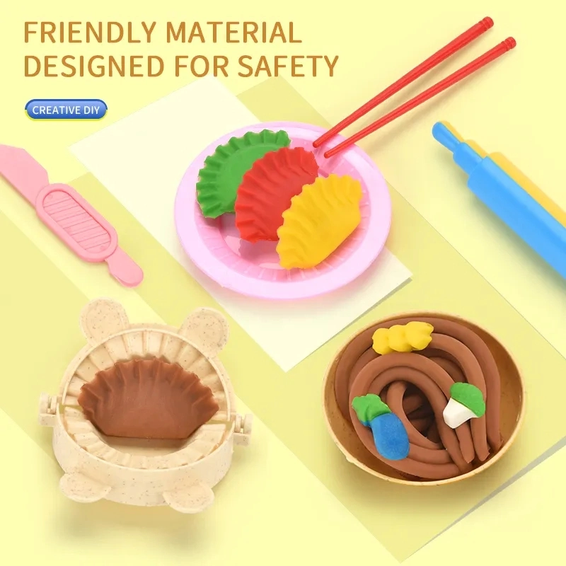 DIY Enfants Intellectuel Créativement Drôle Argile Imaginer Coloré Interactivité Petit Avion Jouet en Plastique pour Enfants Machine à Pâtes de Cuisine