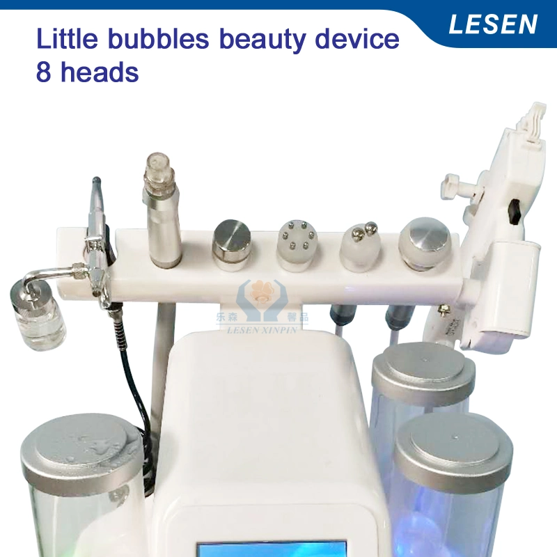 La dermabrasion peeling facial Aqua de l'eau de la machine de la beauté de l'équipement multifonction 8 en 1