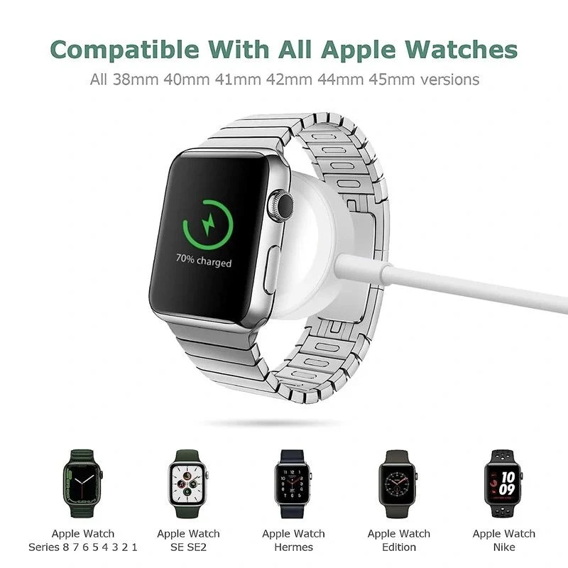 سعر جيد وبيع ساخن شاحن لاسلكي مغناطيسي إلى USB-C كبل بطول 1 م لكابل شاحن ساعة ساعة ساعة Apple Watch Sport