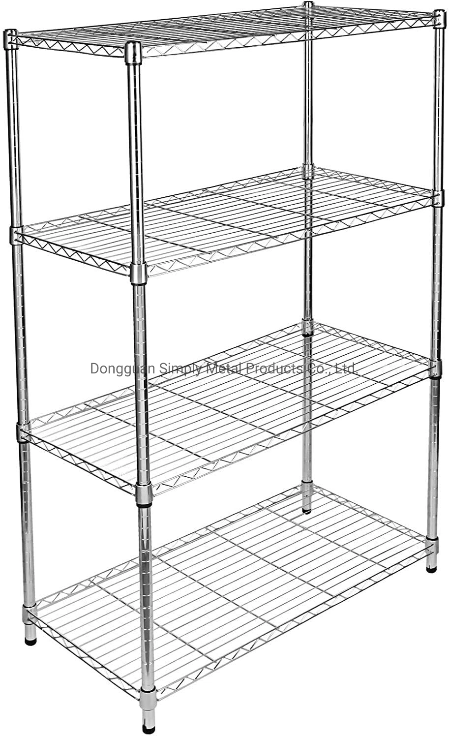 Simply Clacc 4-Tier-Lagerregal mit Easy Life für Platz Schaffen