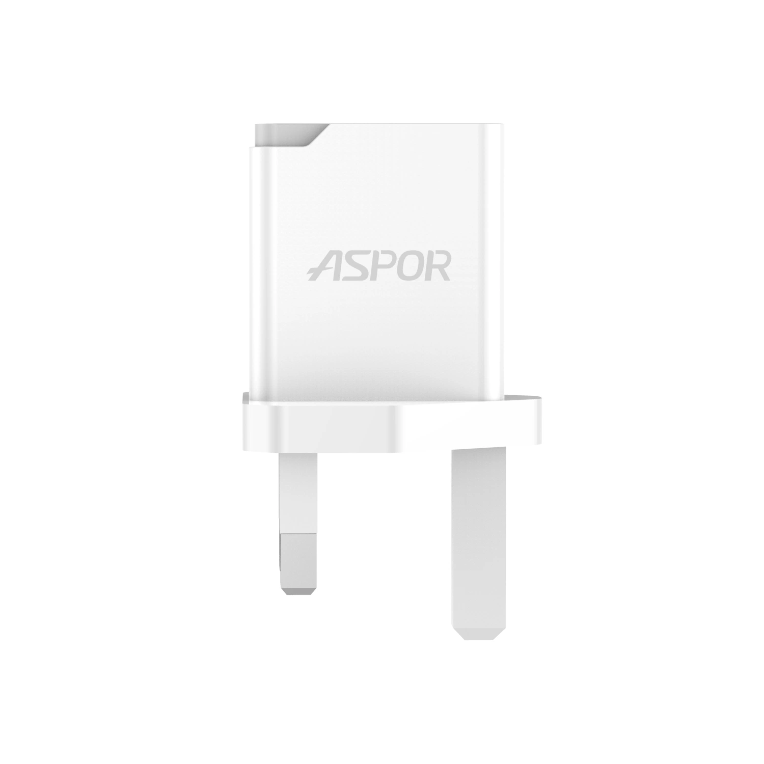 Carregador doméstico de carregamento rápido Aspor 18W A822 QC 3.0 US/eu/UK Carregamento rápido por PIN para telemóvel