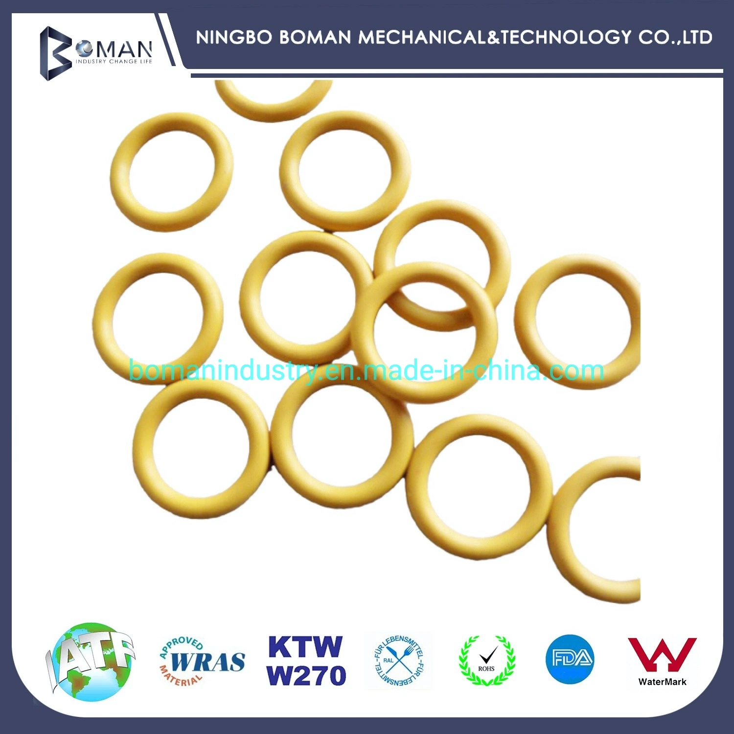 NBR EPDM HNBR FKM Silicone Rubber Seal Product Metal Detectable O Ring