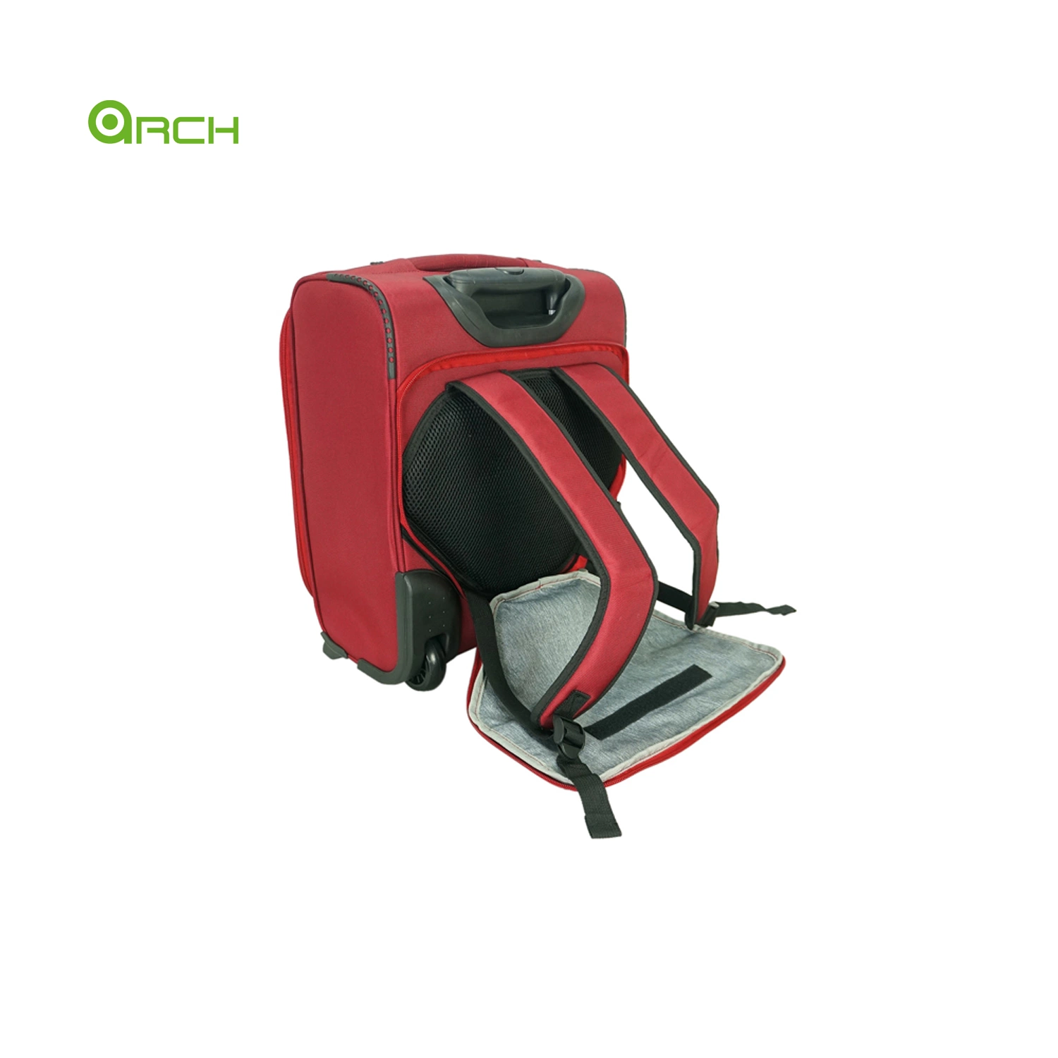 Fashion Travel Luggage Polyester Underseat Cabin Size with Aluminum Trolley System Skate Wheels Fg2122us