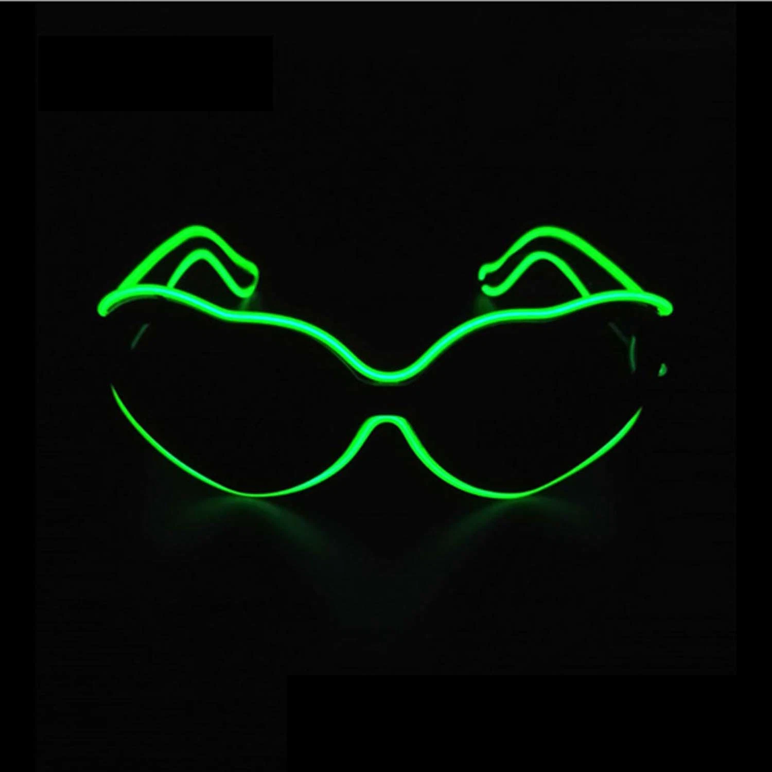 LED Luminous Heart EL Wire Glasses Rave LED Glasses Light