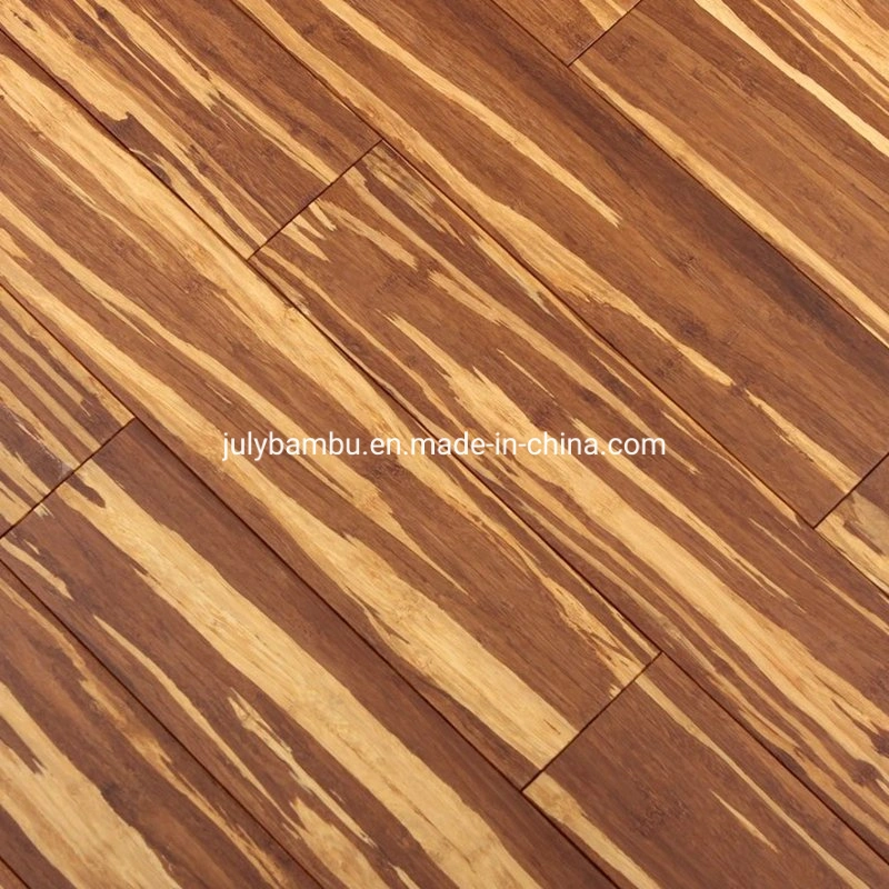 Durable Click Lock 100% Solid Bamboo Floors Tiger Stripe Strand Woven Bamboo Flooring