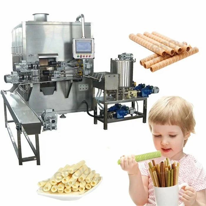 Electric/Gas Oven Chocolate Filled Wafer Roll Egg Roll Potato Chips French Fries Cupcake Sandwich Cake Soft Biscuit Cookies Rice Cracker Food Baking Machine