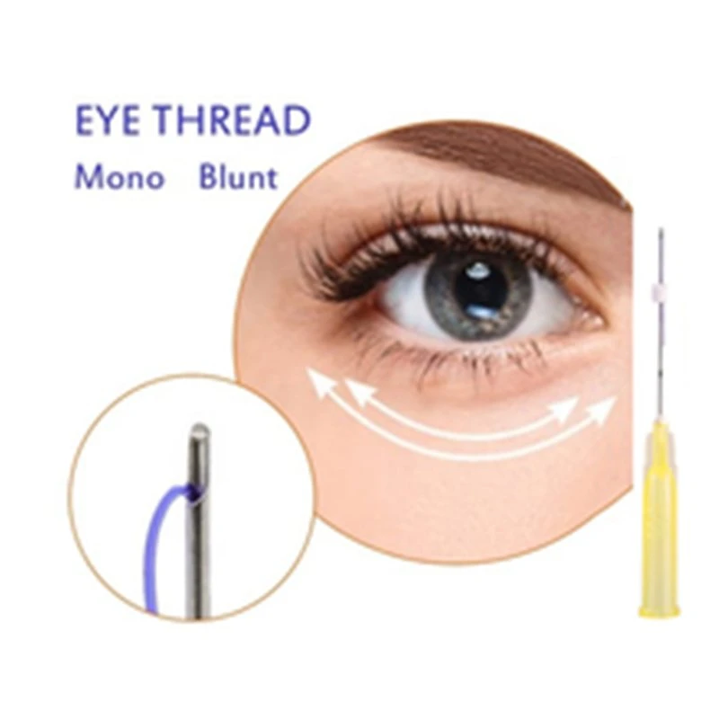 Korean Mini Pdo Pcl Plla Threads Mono Blunt W 30g 13mm 25mm for Under Eye Bag Eyebrow Fox Eyes Lifting Thread Fishbone Molding Cog Double Needle