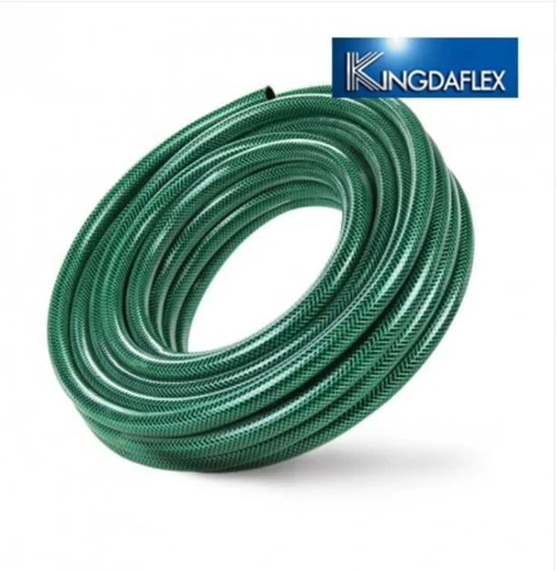 Fibra de PVC flexible trenzado manguera de jardín Factory Outlet
