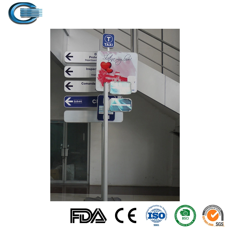 Huasheng Outdoor Advertising Board safety Pavement Road Sign Iron a Frame Double Side Poster Stand