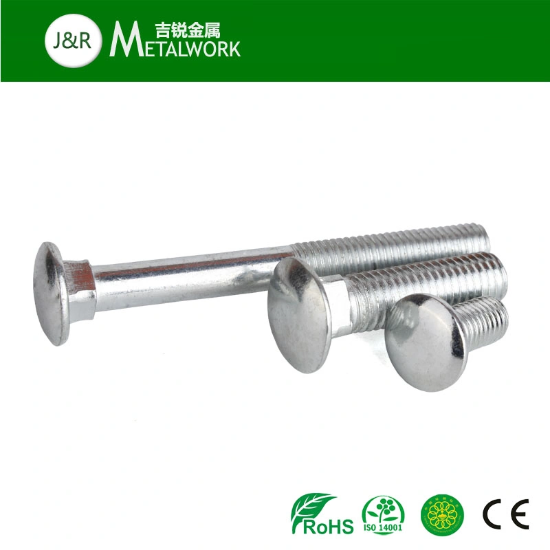 DIN603 Grade8.8 Carbon Steel Mushroom Head Bolt with White Galvanized