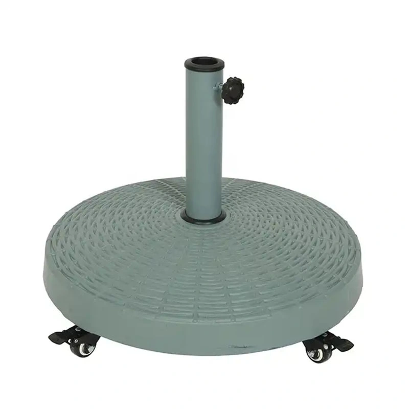 Base for Straight Umbrella with Circle Pattern Outdoor Resin Patio Plastic Umbrella Base Tianhua Yihe Outdoor Furniture Umbrella Base Stand