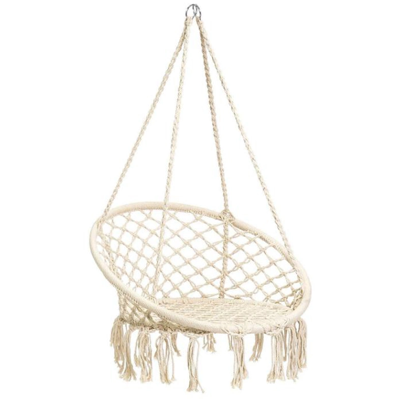 Garden Leisure Hanging Basket Handmade Swing Chair with Tassels