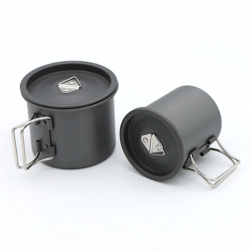 Aluminum Outdoor Camping Tumbler Cup Ultralight Portable Picnic Drink Tea Mug Beer Cup with Folding Handle