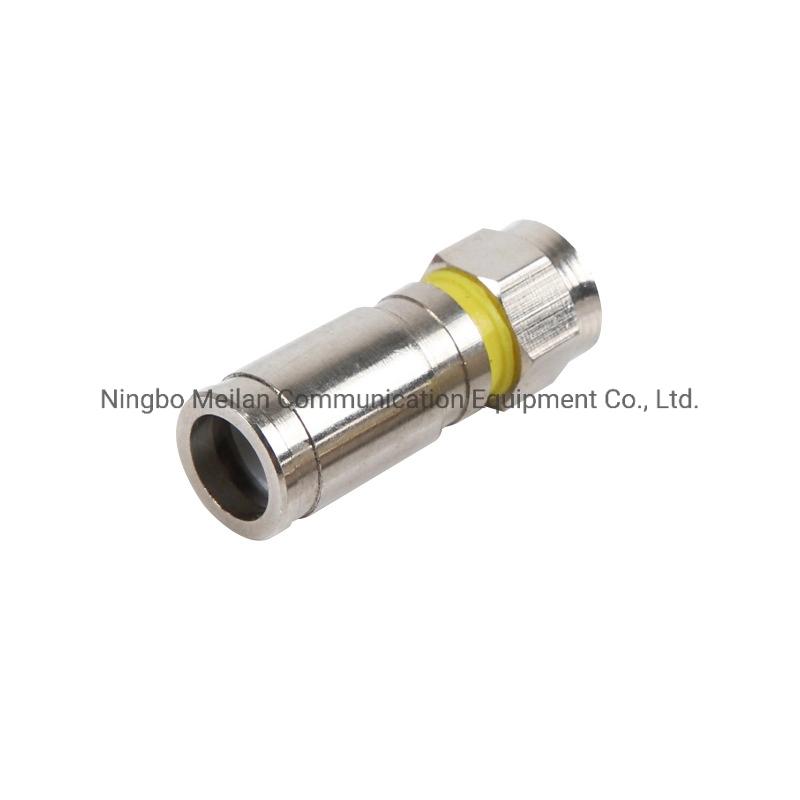 RG6 CATV 75-5 4 Shielded F Compression Male Coaxial Connector