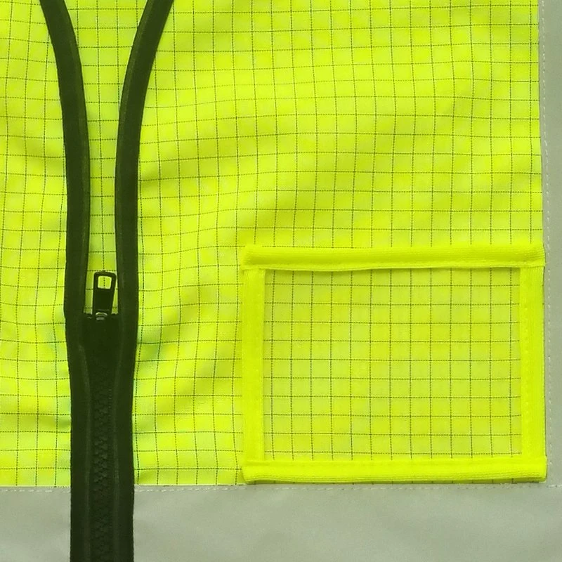 High Visibility Zipper Front Safety Vest with Reflective Strips Hi Vis Vest Meets ANSI/Isea Standard