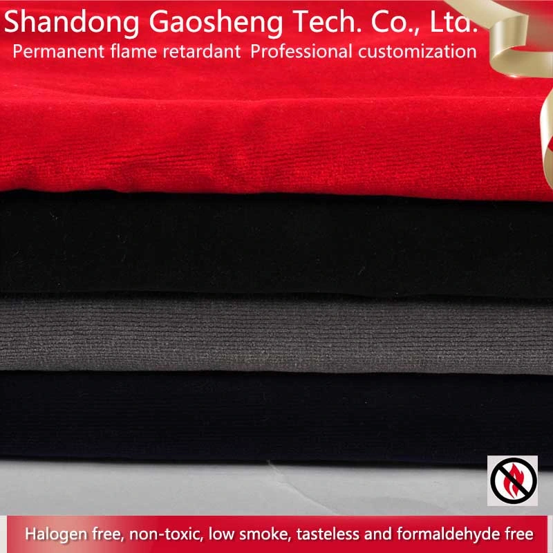 100% Inherently Flame Retardant Polyester Cut Pile Woven Heavy Velvet for Stage Curtain