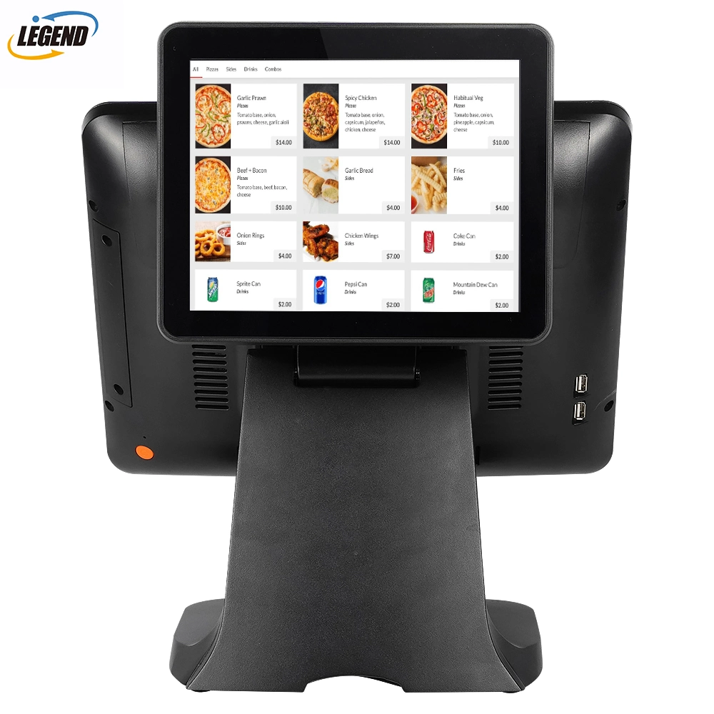 S800 CJ Légende Double écran tout en un seul terminal POS POS périphérique logiciel POS Caisse enregistreuse