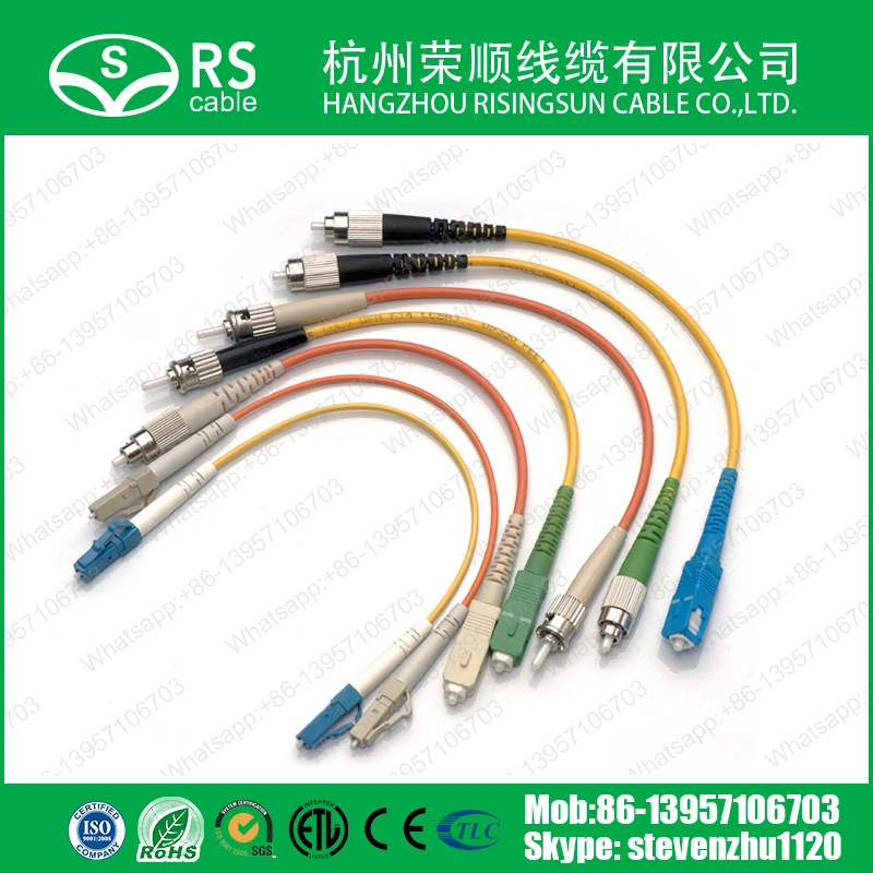 LWL-Patchkabel mit SC/FC/LC/St/E2000/Mu/MTRJ-Steckverbinder