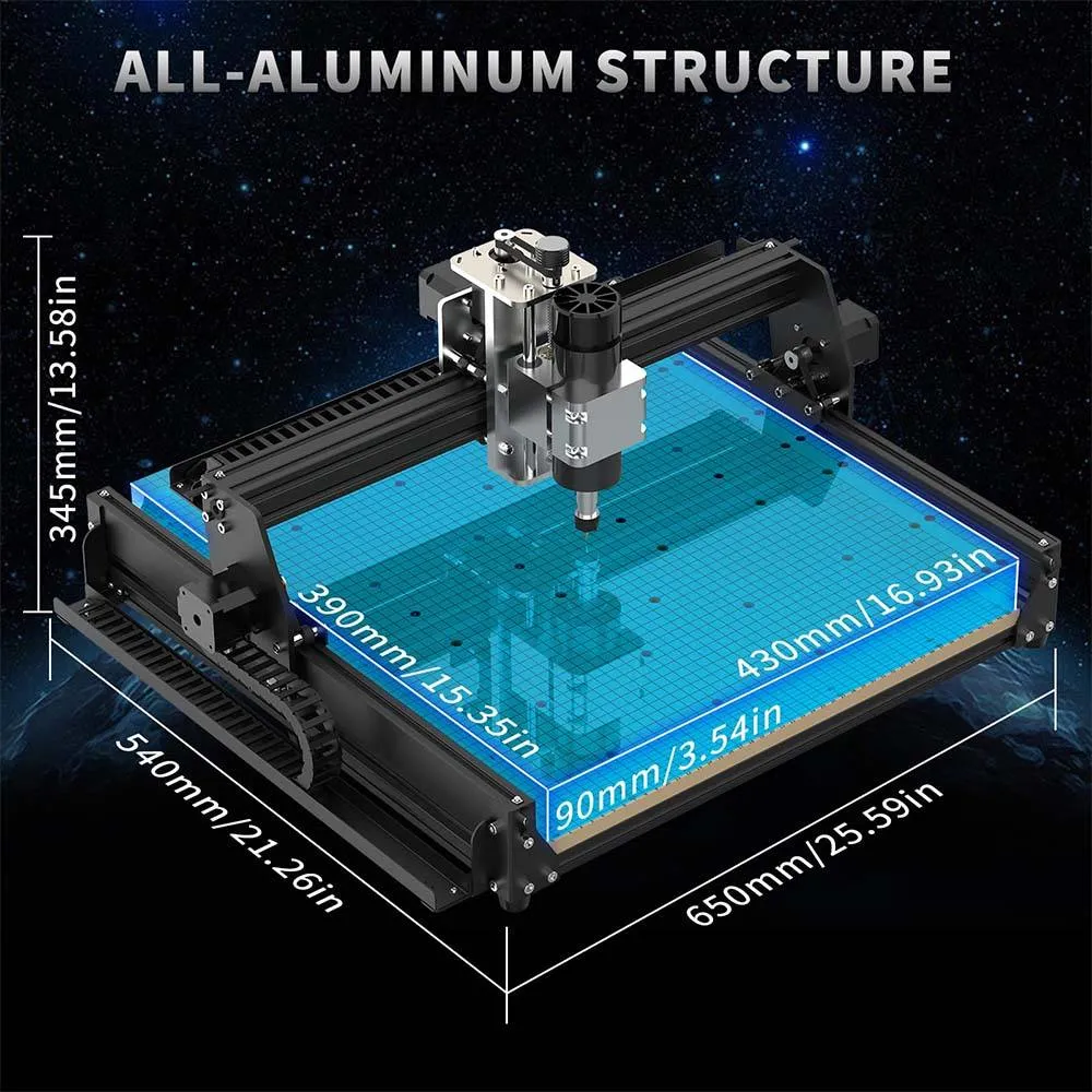 Lingyue 500W Broche 4540 Mini CNC Router 3 Axes Petite Machine de Fraisage et de Gravure de Métal.