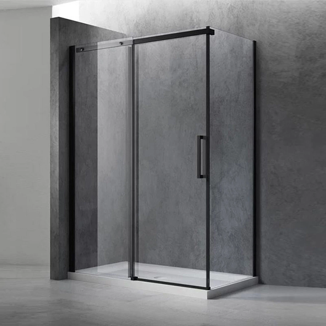 Qian Yan 1150 Shower Door China Small Luxury Shower Stalls Manufacturers Black Matt Chrome Satin Ss Material Luxury Rainfall Shower Head