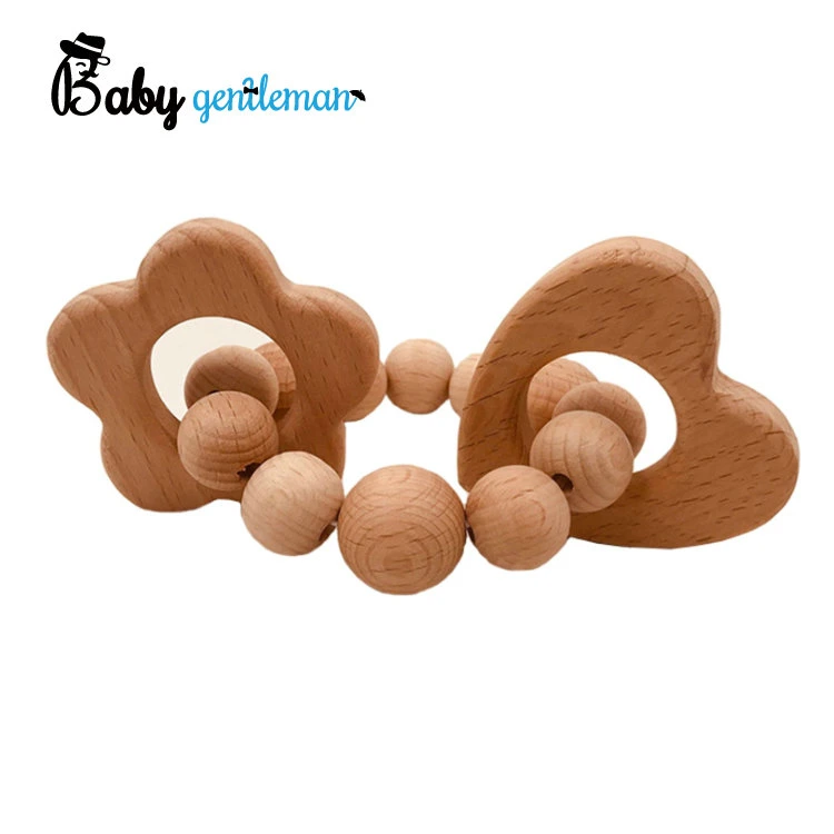 Best Design Fish Shape Wooden Beads Teething Bracelet for Baby Z08189K